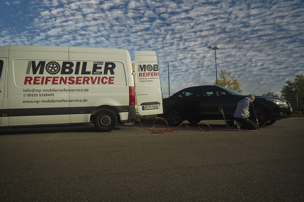 Mobiler Reifenservice im Einsatz